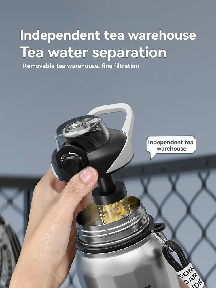 Stainless Steel Water Bottle Insulated Tumbler 316 Outdoor Drinking Cup Portable with Straw Sport Vacuum Flasks Thermos Mug